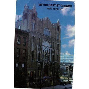 Metro Baptist Church New York City Postcards Travel Souvenir Unposted Southern